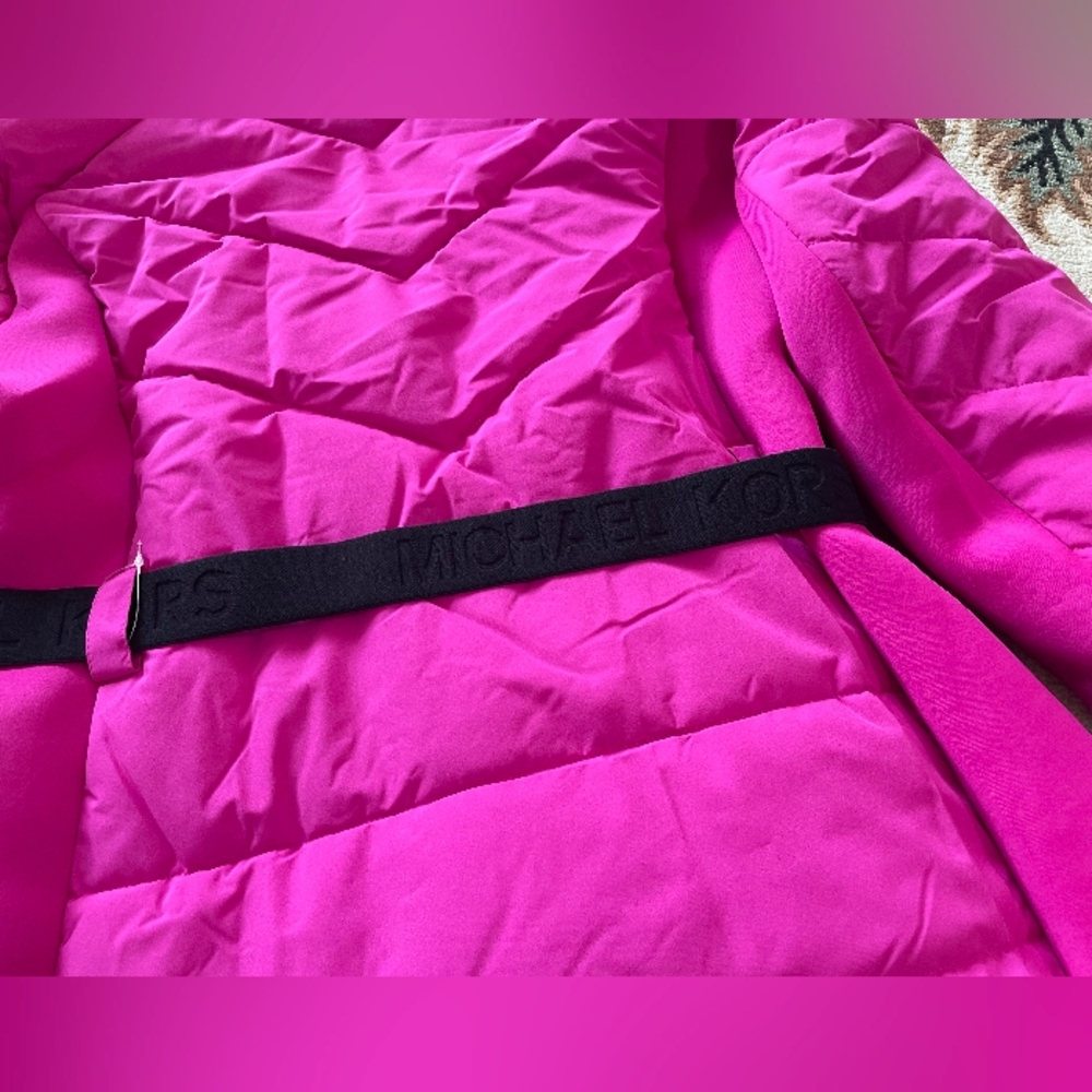 Michael Kors 💅 Azalea Pink Winter Fur Coat MK Designer Jacket ( NWT ) - Picture 5 of 15